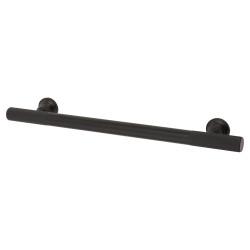 Altro York 12mm Partially Knurled T-Bar Cabinet Pull Handle - 160mm Centres - Matt Black
