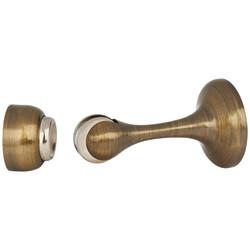 Magnetic Door Stop & Holder - 88 x 44mm - Antique Brass