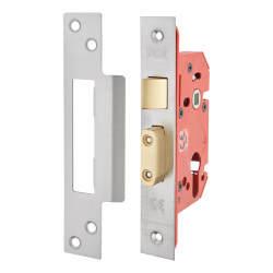 UNION 22EUS StrongBOLT Euro Profile Sashlock - 81mm Case - 57mm Backset - Satin Stainless Steel