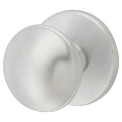 Altro Satin Chrome Round Centre Door Knob - 80mm Rose Diameter