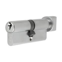 Eurospec 5 Pin 80mm Euro Thumbturn Cylinder - 40mm Turn + 40mm - Satin Chrome - Master Keyed
