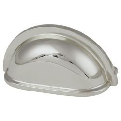 Touchpoint Walton Cabinet Cup Handle - 76mm Centres - Polished Chrome