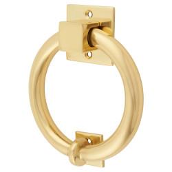 Hampstead Ring Door Knocker - Polished Brass - 140 x 120mm