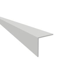Rothley 2500mm Self-Adhesive Plastic Angle - Equal Sided - 20 x 20 x 1mm - White