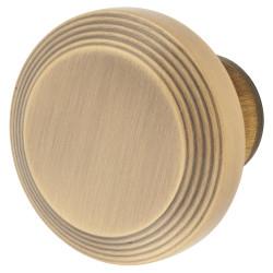 Heritage Brass by M Marcus Ridge Round Cabinet Knob - 38mm Diameter - Antique Brass