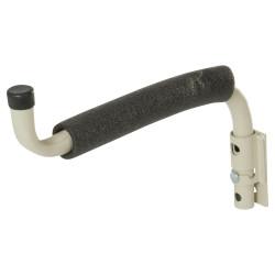 Rothley Heavy Duty Tubular Garage & Shed Padded Swivel Storage Hook - 310mm Depth - Cream & Black