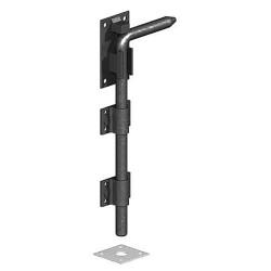 GateMate Heavy Duty Garage Door Bolt - 450mm Length - Black Galvanised