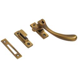 Heritage Brass by M Marcus Bulb Mortice & Hook Plate Window Fastener - Reversible - Antique Brass