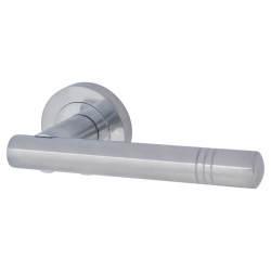 Touchpoint Satin Chrome Door Handles on Round Rose - Dakota Range