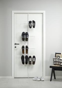 elfa Top Track System - On Door Shoe Storage Kit - 1980 x 435 x 155mm - White