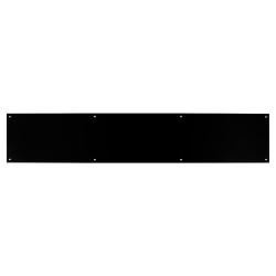 Altro Stainless Steel Kick Plate - 838 x 150 x 1.2mm - 8 Screw Holes - Matt Black