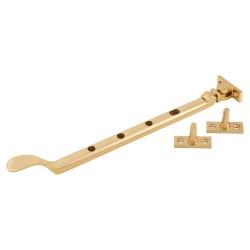Carlisle Brass Victorian Casement Window Stay - 10"/264mm Length - Polished Brass