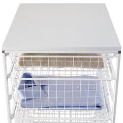 elfa Drawer Basket Tower - Melamine Top Shelf - 350 x 440 x 16mm - White