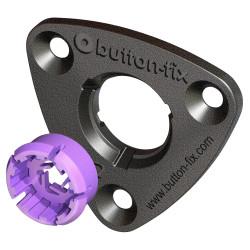 Button Fix Type 3 - Fix and Purple Button for Countersunk Wood Screws - 47 x 45mm - Pack of 100