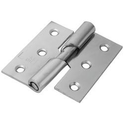 Rising Butt Door Hinge - 75 x 70 x 2.5mm - Left Hand - Zinc Plated - Pair