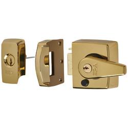 ERA BS3621:2007 Double Locking Nightlatch - 40mm Backset - Polished Brass Case/Cylinder