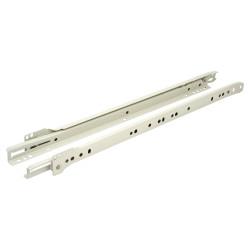 Klug Base Mount Drawer Runner - Single Extension - 400mm Length - 30kg - White