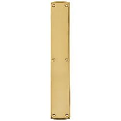 Carlisle Brass Solid Brass Plain Period Entrance Finger Plate - 450 x 75 x 4mm - Polished