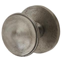 Olde Forge Polished Iron Round Centre Door Knob - 80mm Rose Diameter