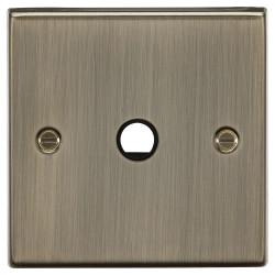 Knightsbridge 20A Square Edge Flex Outlet Plate - Antique Brass