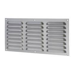 Altro Hooded Louvre Vent - 305 x 152mm - 9975mm² Free Air Flow - Satin Chrome