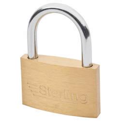 Sterling Contract Padlock - 30mm Body - 17 x 16mm Shackle - Brass