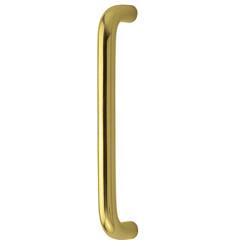 Altro Polished Brass 19mm D-Bar Door Pull Handle - Bolt Fix - 300mm Centres