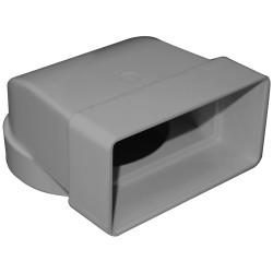 Manrose Plenum 90° Adaptor - 125mm Spigot - 204 x 60mm - Grey