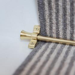 Altro Stair Rod with Fluted Finials - 900mm Length - Satin Brass