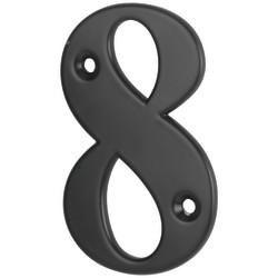 79mm Screw Fix Door Numeral - 8 - Black