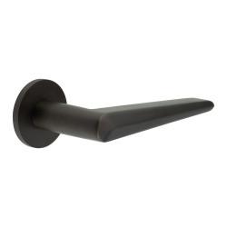 CRES by Frelan Dark Bronze Sprung Fire Rated Door Handles on Round Rose - CR-107 Range