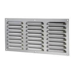 Altro Hooded Louvre Vent - 305 x 152mm - 9975mm² Free Air Flow - Polished Stainless Steel