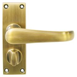 Heritage Brass by M Marcus Antique Brass Privacy Door - Short Plate - Windsor Range - 119 x 40mm