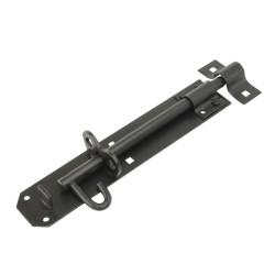 GateMate Heavy Duty Brenton Gate Padlock Bolt - 180mm Length - Black Galvanised