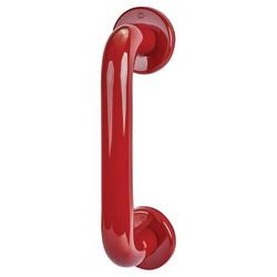 Hoppe AR602/300 Rouge Red Nylon D-Bar Door Pull Handle on Rose - Screw Fix - 300mm c/c