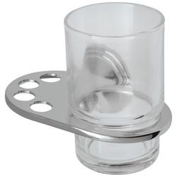 Croydex Westminster Tumbler & Holder - 193 x 120 x 105mm - Polished Chrome