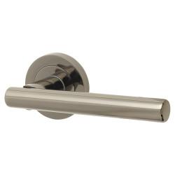 Touchpoint Black Nickel Door Handles on Round Rose - Ella Range