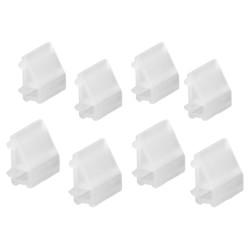 elfa Top Track System - Décor Clips for Angled Metal Shelf - Translucent