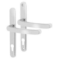 Fab & Fix Balmoral uPVC Extended Multipoint Door Handle - 92mm c/c - Bright Chrome