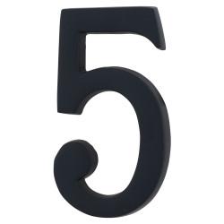Heritage Brass 76mm Concealed Screw Fix Door Numeral - 5 - Matt Black