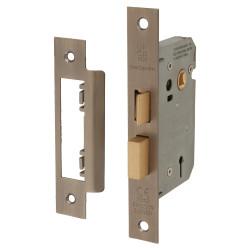 Touchpoint Contract 3 Lever Sashlock - 65mm Case - 44mm Backset - Antique Brass