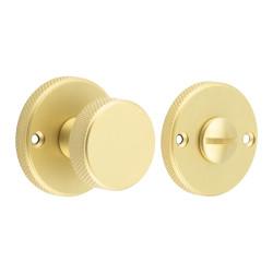 Burlington by Frelan Westbourne Knurled Bathroom Turn & Release - 40mm Diameter - Satin Brass