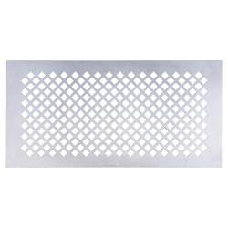 Perforated Radiator Square Hole Grille - 1040 x 800mm - Satin Stainless Steel