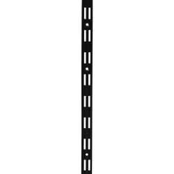 Altro Twin Slot Shelf Wall Upright - 2000mm Length - Black
