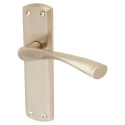 Touchpoint Satin Nickel Latch Door Handles - Monza Range - 175 x 45mm