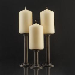 Altro 1/2" Pipe Single Candle Holder - Grey - Pack of 3