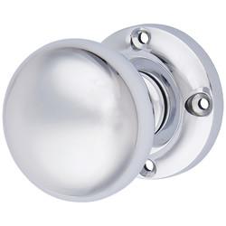 Heritage Brass by M Marcus Polished Chrome Mortice Door Knob - 57mm Rose Diameter - Victoria Range