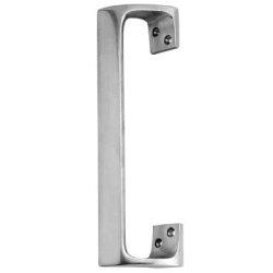 Touchpoint Satin Aluminium Modern Offset D-Bar Door Pull Handle - Screw Fix - 225mm Centres