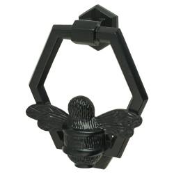 Bumble Bee Hexagonal Door Knocker - Black - 125 x 105mm