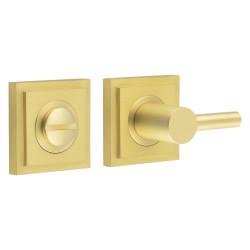 Burlington by Frelan Easy Turn & Release with Square Stepped Rose - 50 x 50mm - Satin Brass